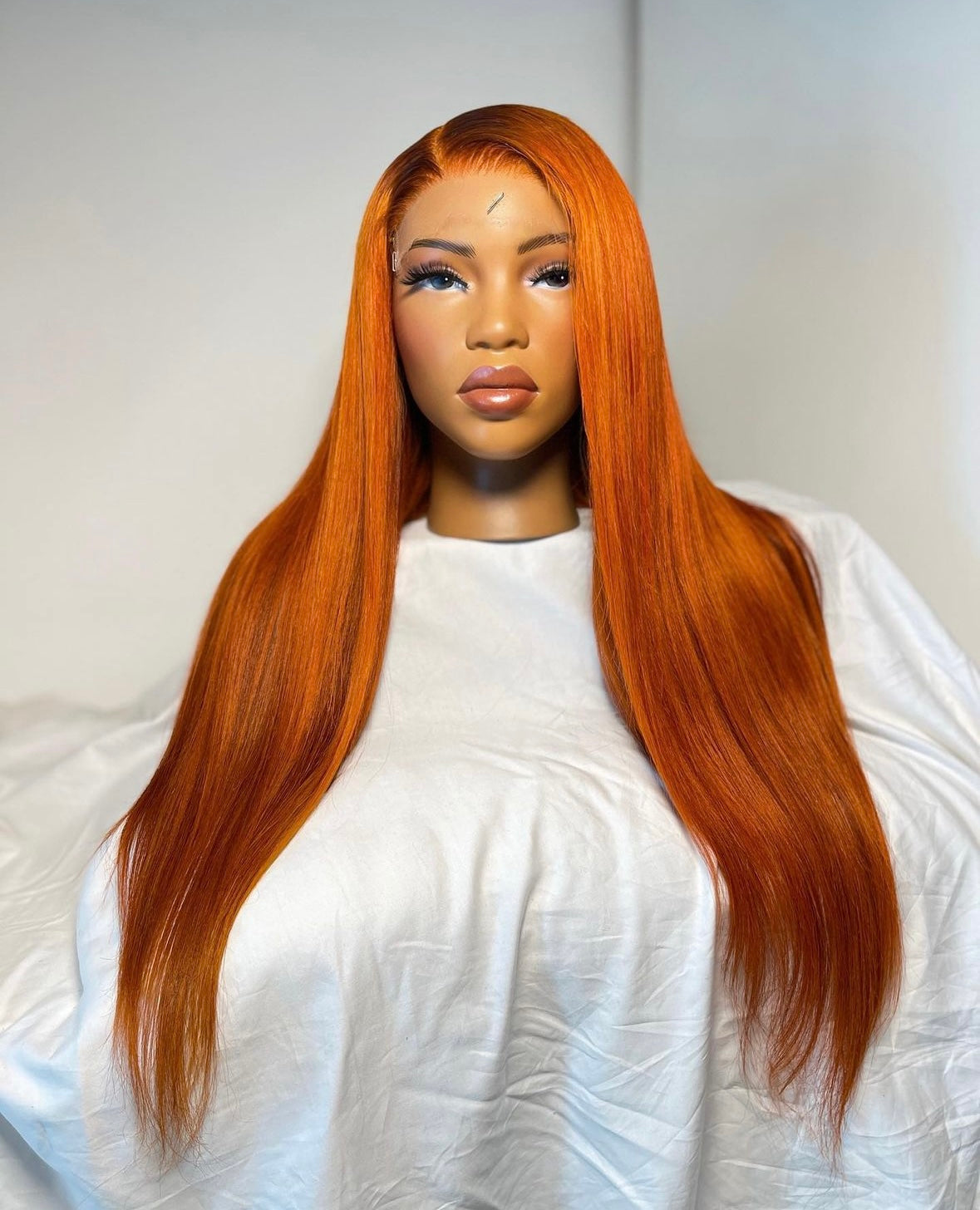 HD 7x7 closure cajun orange straight frontal