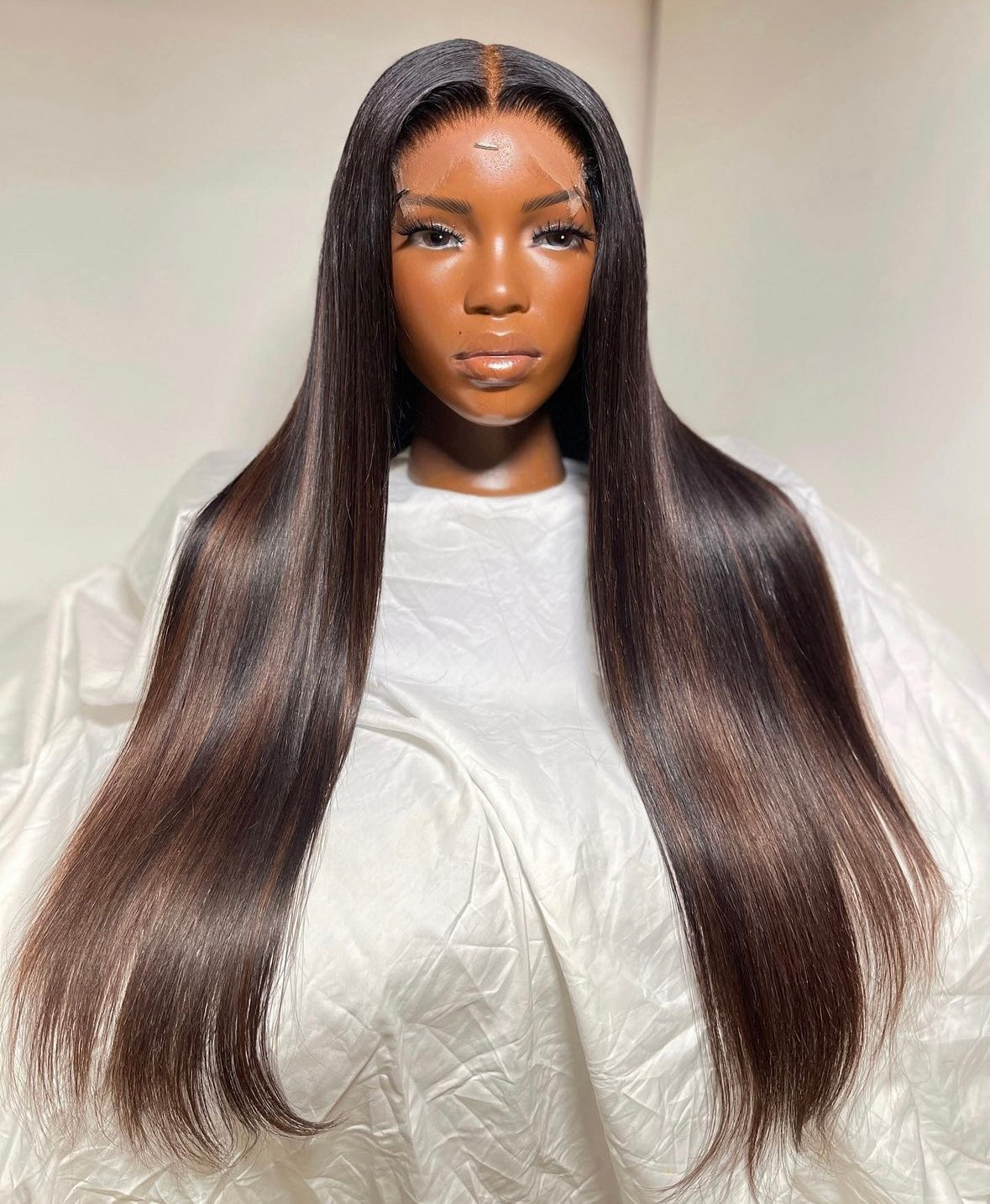 HD 5x5 closure chocolate highlight straight frontal unit