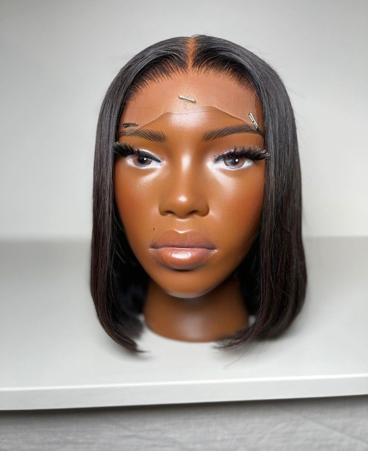 HD 5x5 closure straight frontal bob
