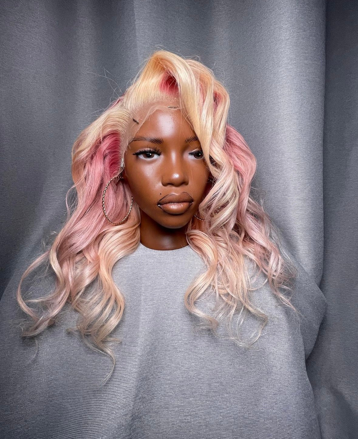 HD 13x4 Strawberries and cream wavy frontal unit