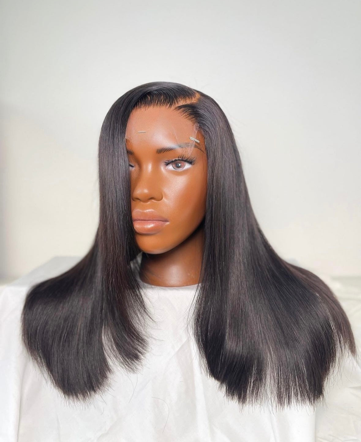 HD 5x5 closure black straight frontal unit