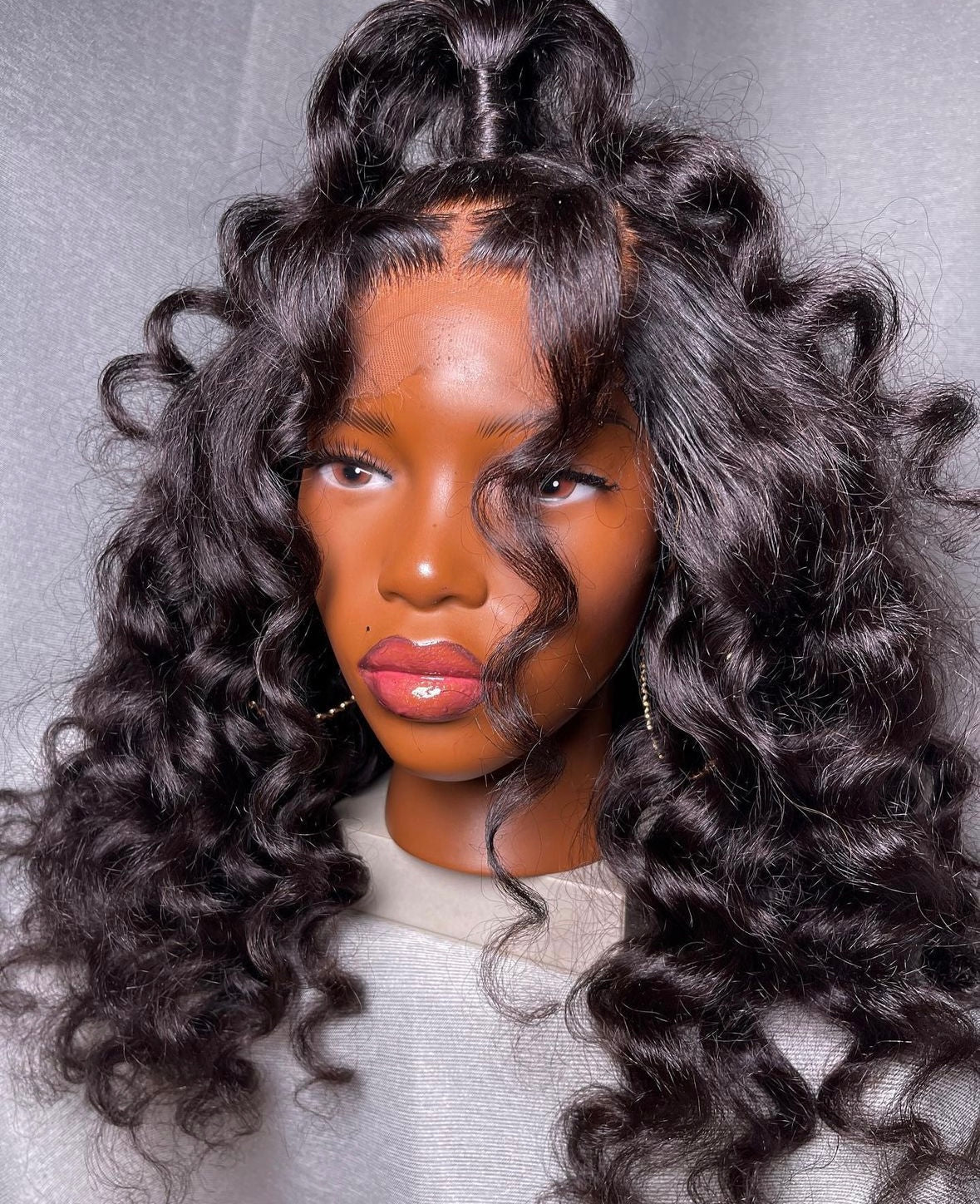 HD 5x5 closure black deep wave frontal unit