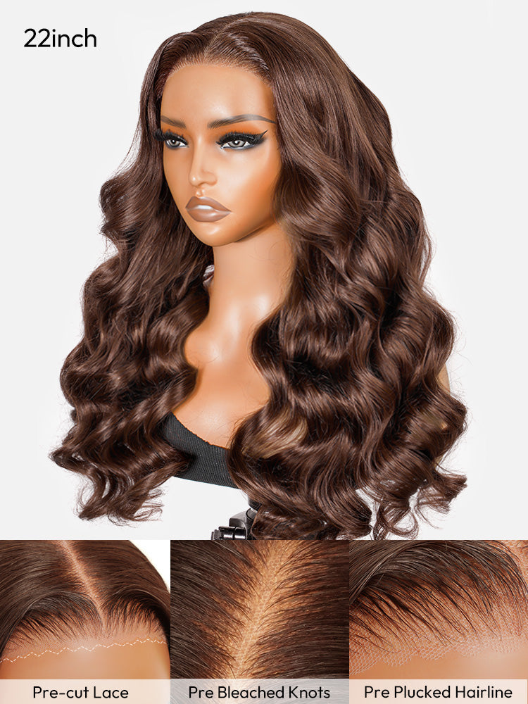 Brown Wig Colored Super Invisible LY Lace Wigs Body Wave Brown Lace Front Wigs