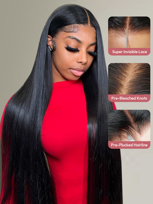 HD Wigs Lace Closure Wigs Transparent Body Wave Straight Invisible Wig