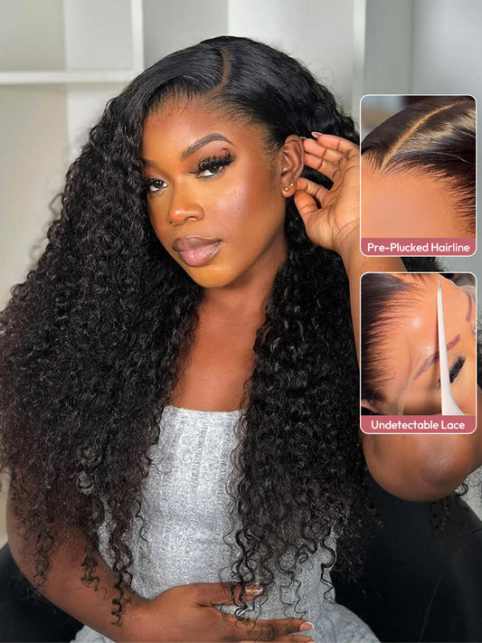Flawless Lagos Hairline Jerry Curly Wig 13x6 Invisible Lace Front Wig