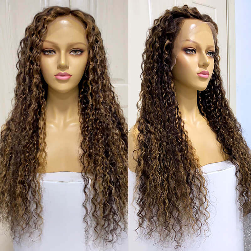 Deep Wave Highlight Lace Front Wigs