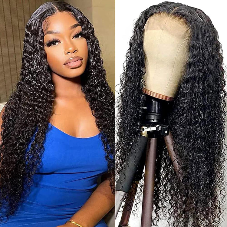Water Wave Lace Wigs Full Lace Wigs 180% Density Natural Looking Wigs Affordable Black Human Hair Wigs For Women
