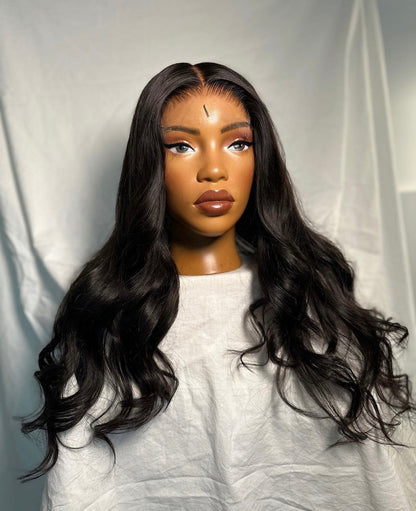 HD 5x5 closure natural black bodywave frontal unit