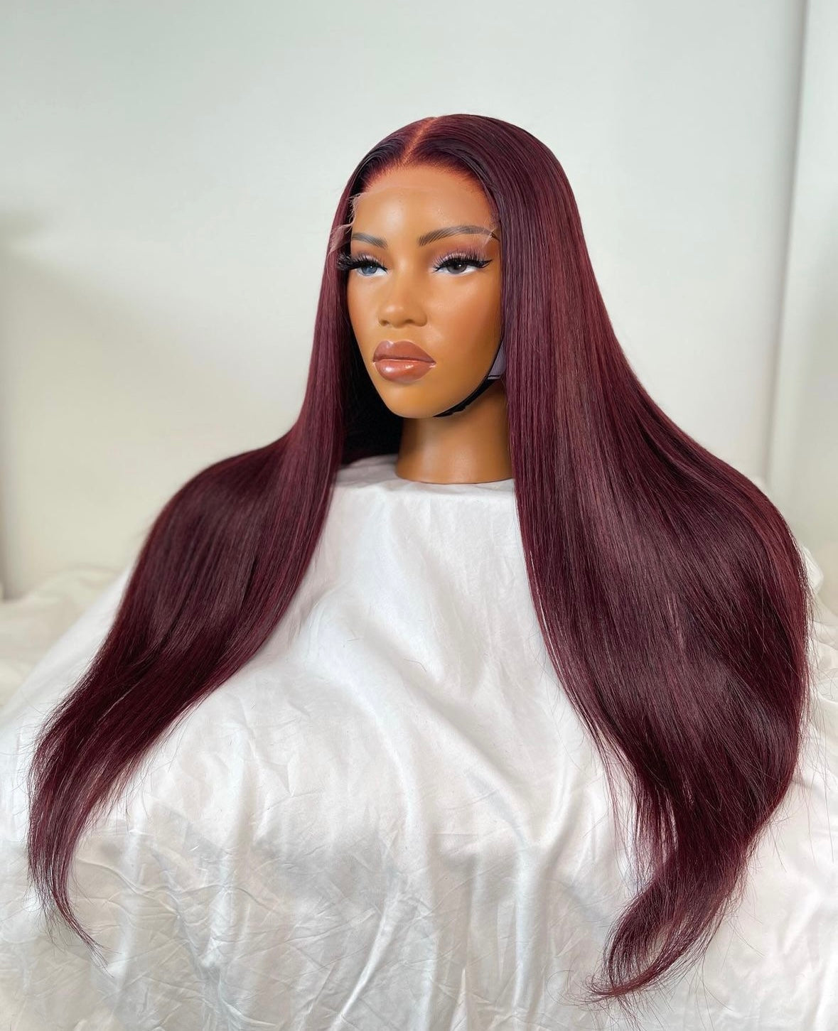 HD 6x6 closure burgundy straight frontal