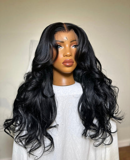 HD 13x6 Layered Jet Black frontal unit