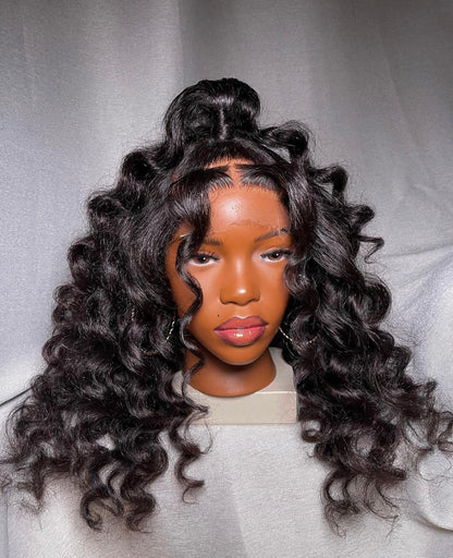 HD 5x5 closure black deep wave frontal unit