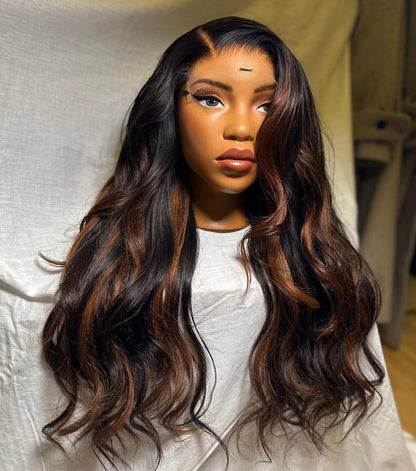 HD 6x6 closure Highlight  wavy frontal