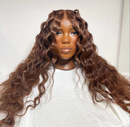 HD 6x6 closure brown wavey frontal unit