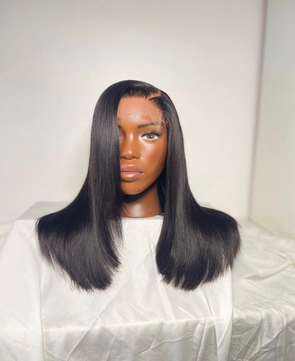 HD 5x5 closure black straight frontal unit