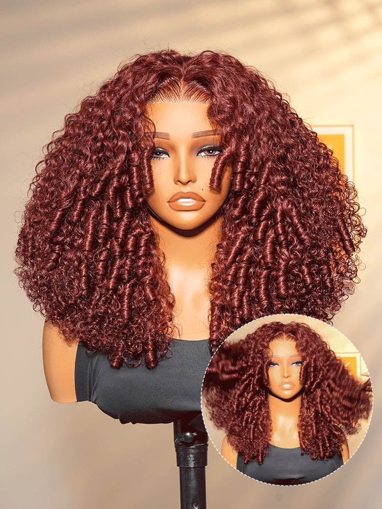 Curly Glueless Pre Bleached Pre Cut HD Lace Wigs