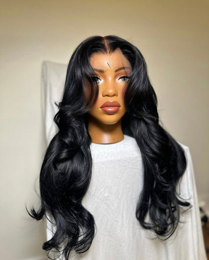 HD 13x6 Layered Jet Black frontal unit