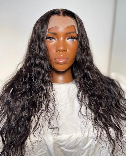 HD 13x4 black loose curly frontal unit