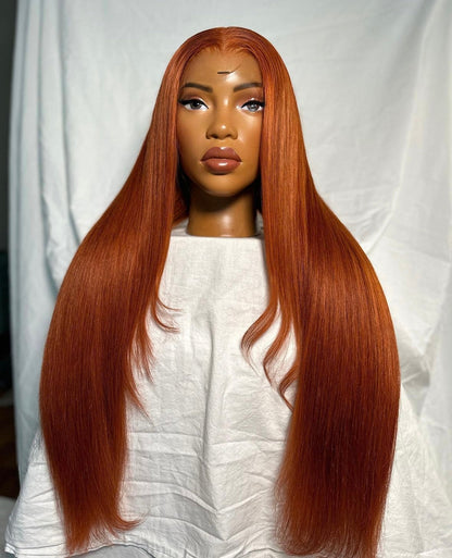 HD 13x6 Ginger straight frontal unit