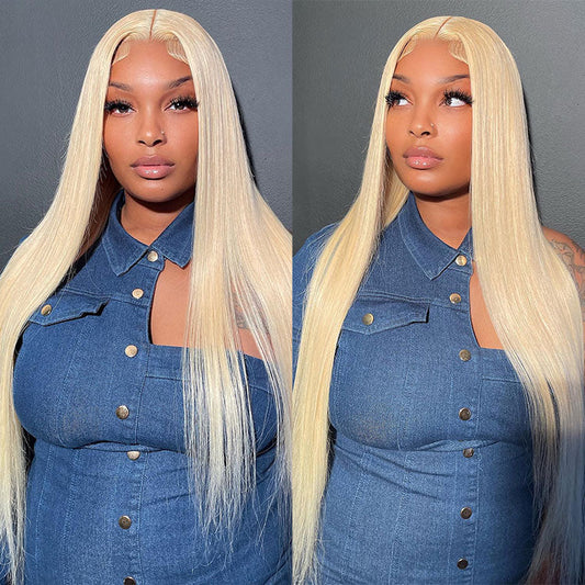 Straight 613 Wigs 5*5 Closure Wigs Pure Blonde 13*4 Lace Front Wig