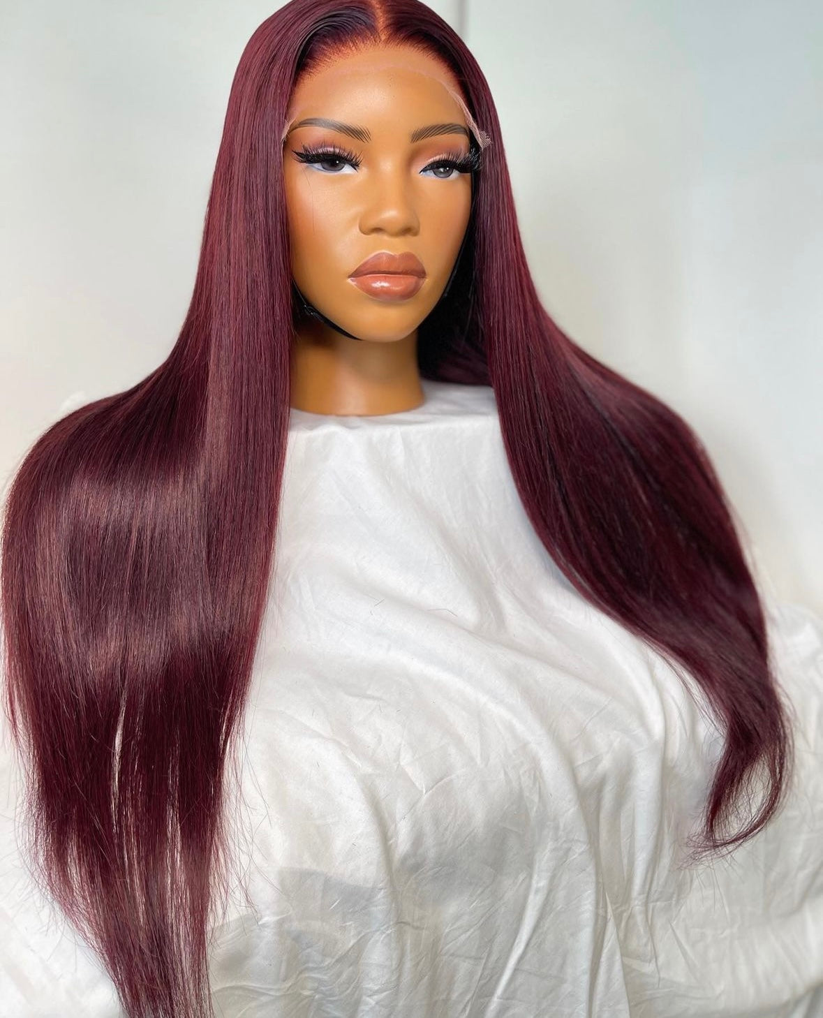 HD 6x6 closure burgundy straight frontal