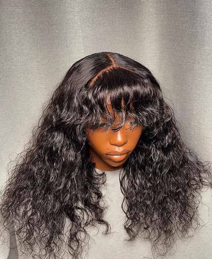 HD 5x5 closure loose fringe wavy frontal unit