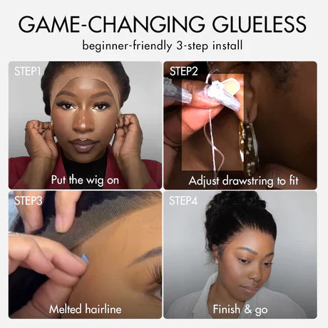 Glueless 360 Lace Super Natural Hairline Water Wave Free Part Human Hair Wig