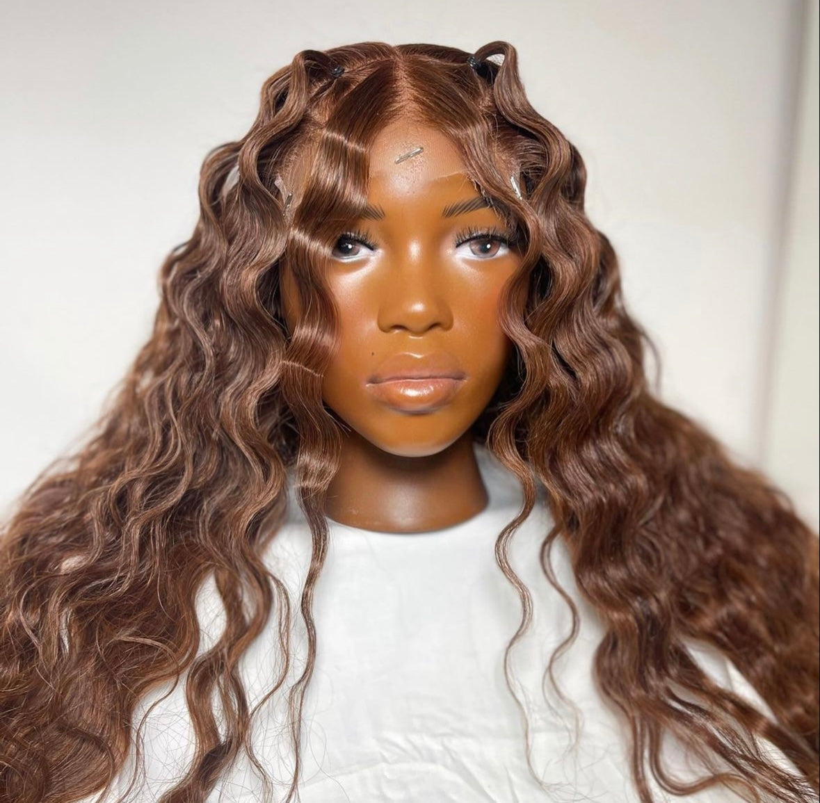 HD 6x6 closure brown wavey frontal unit