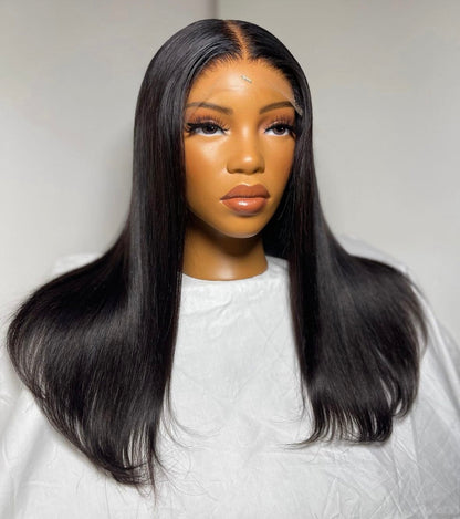 HD 6x6 closure black straight frontal