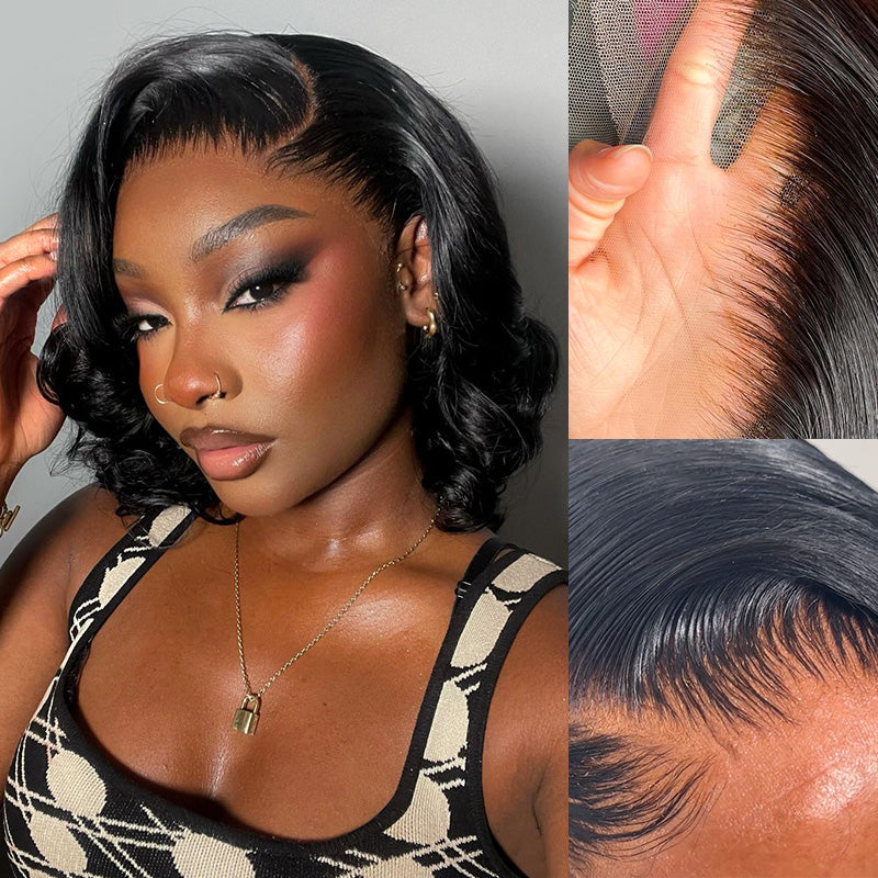Body Wave Super Invisible LY Lace Front Bob Wig
