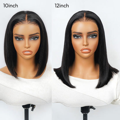 Short Straight Wigs Super Invisible LY Lace Bob Wigs Human Hair