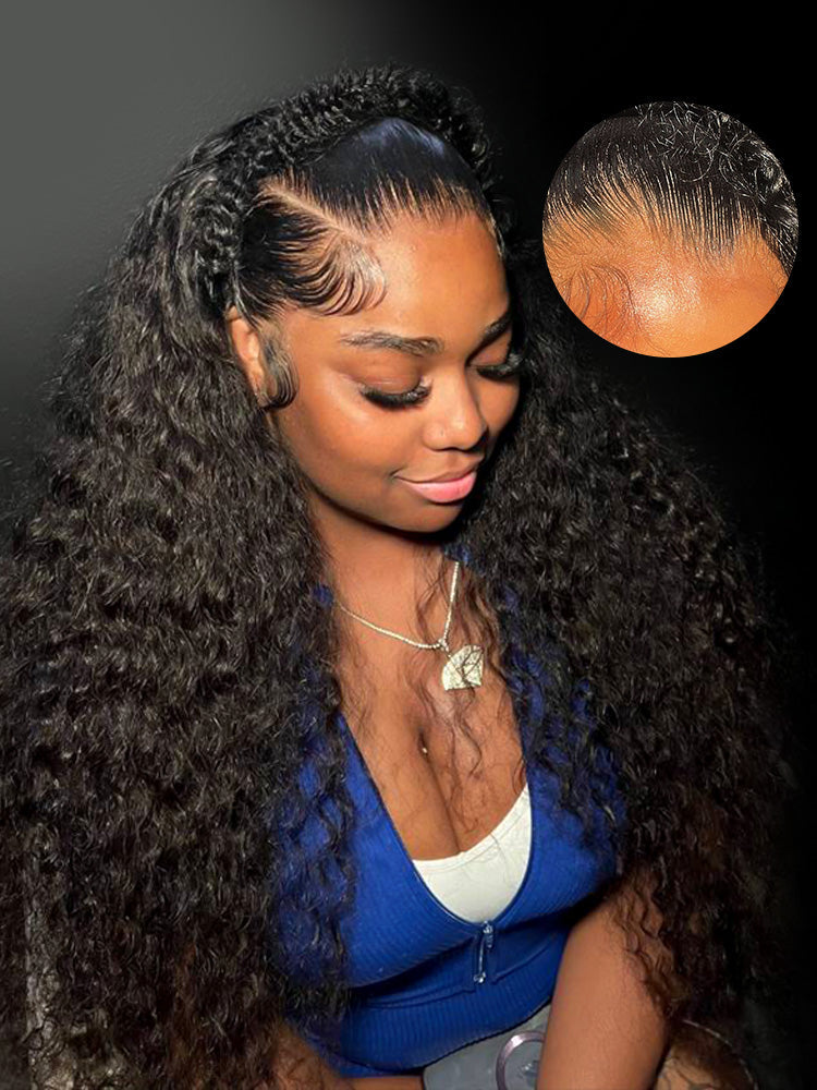 Glueless Water Wave Pre Braided Human Hair 13*6 Pre Cut Super Invisible LY Lace Wigs