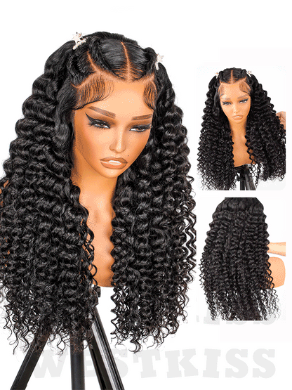 Pre-Braided Stylist Wig Loose Deep Human Hair Wig 13X6 Knotless Super Invisible LY Lace Front Wig