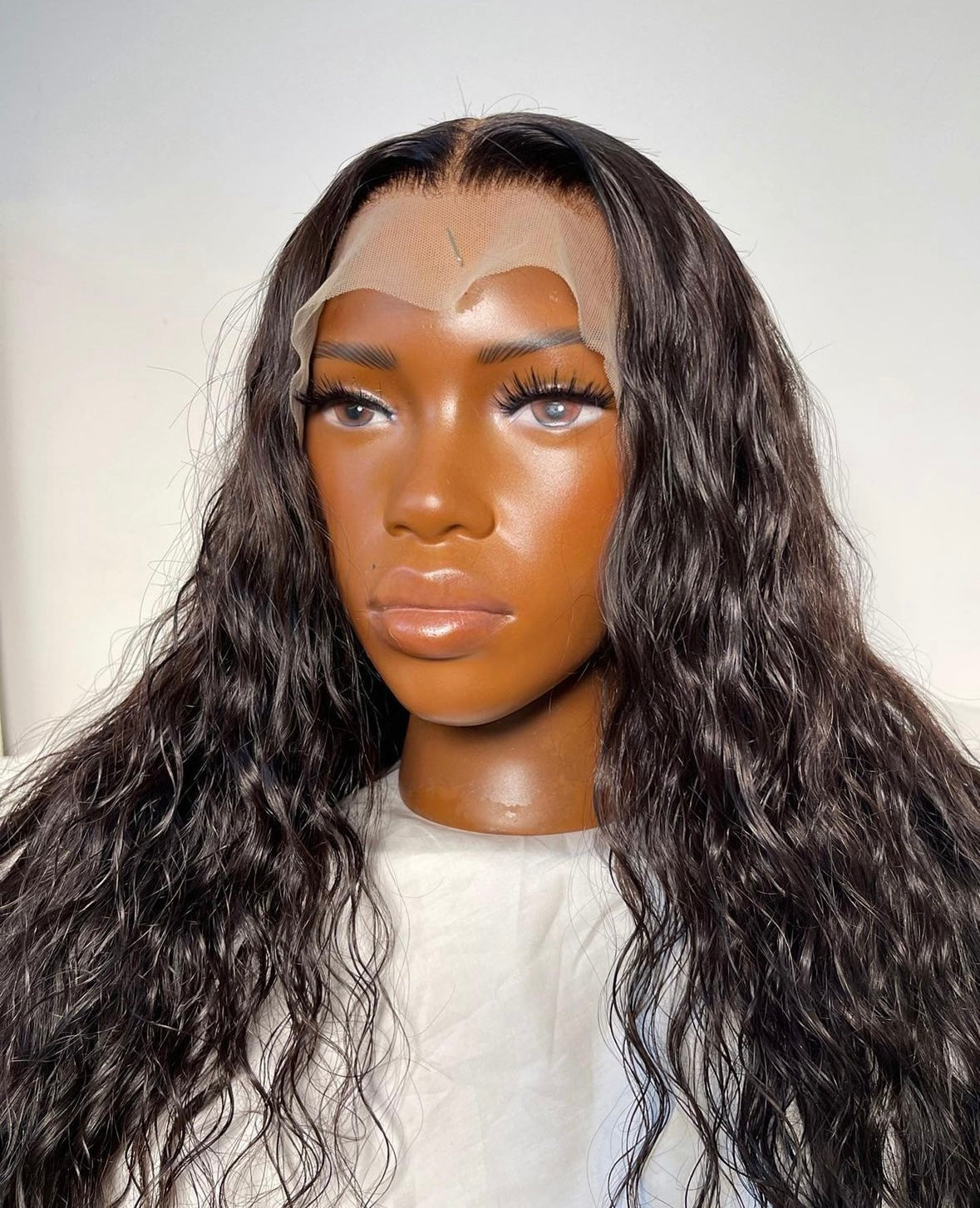 HD 13x4 black loose curly frontal unit