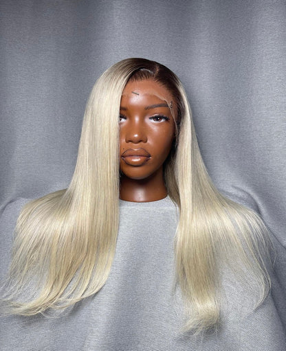 HD 13x4 ice blonde straight frontal unit