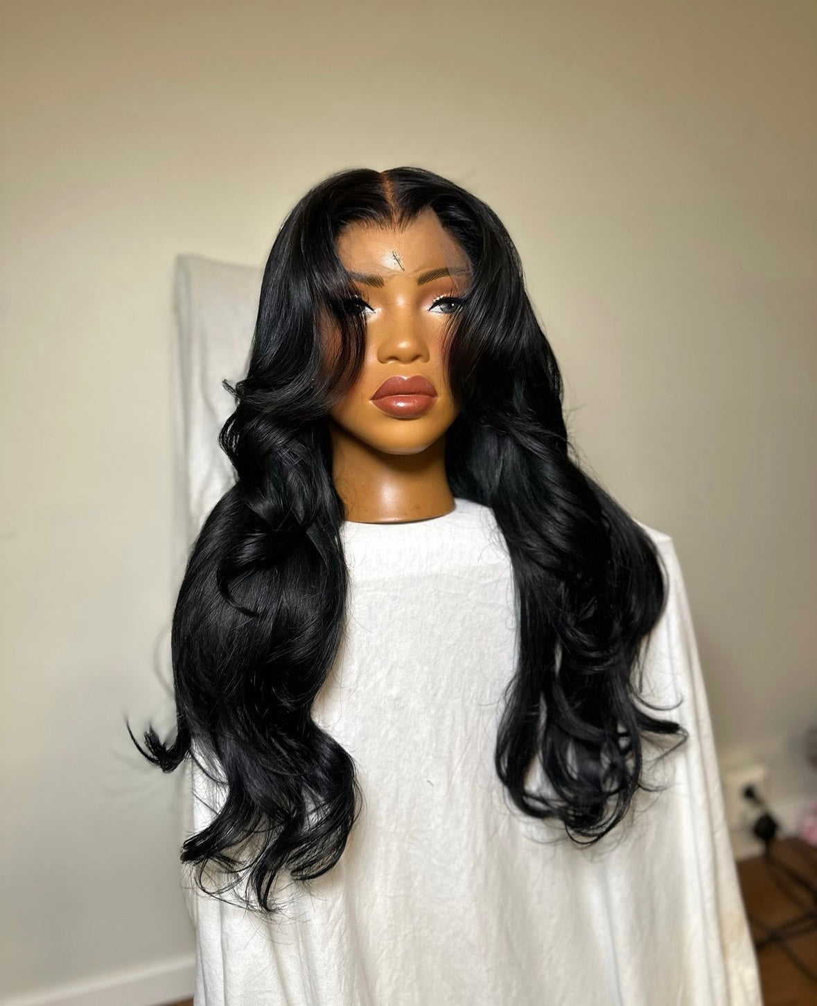 HD 13x6 Layered Jet Black frontal unit