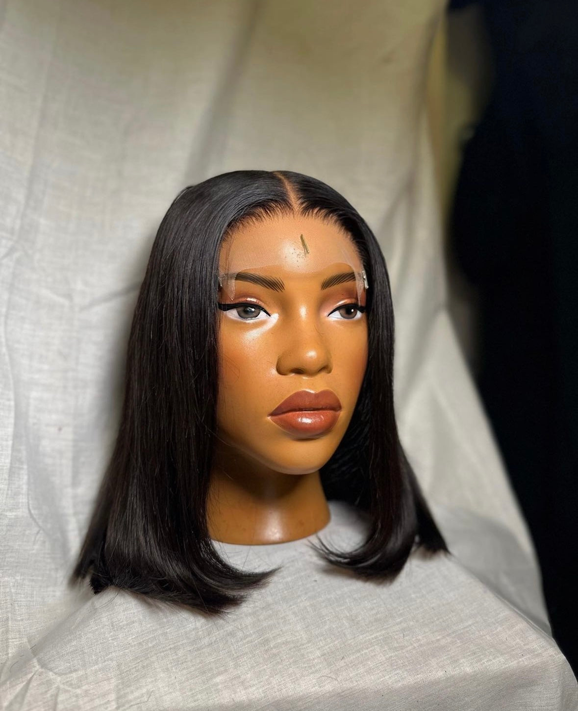 HD 5x5 closure black straight bob
