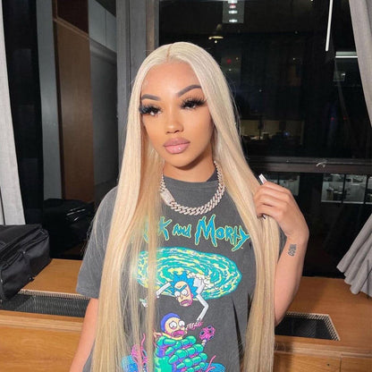 Straight 613 Wigs 5*5 Closure Wigs Pure Blonde 13*4 Lace Front Wig