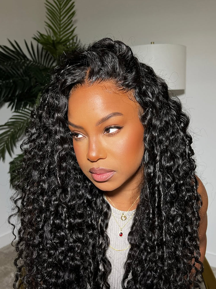 Burmese Curly Wave 5x7 Human Hair Lace Front Wig