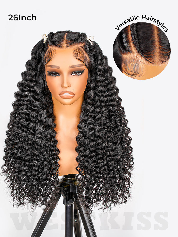 Pre-Braided Stylist Wig Loose Deep Human Hair Wig 13X6 Knotless Super Invisible LY Lace Front Wig
