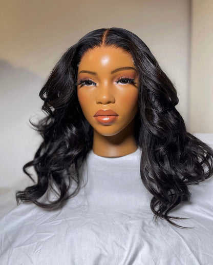 HD 5x5 closure black wavy frontal
