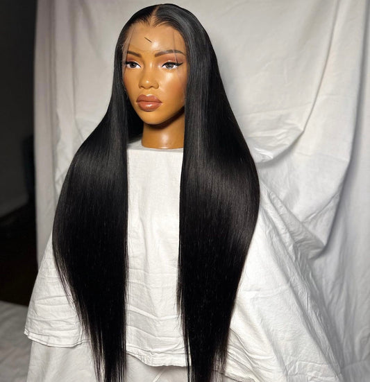 HD 13x4 natural black straight frontal unit