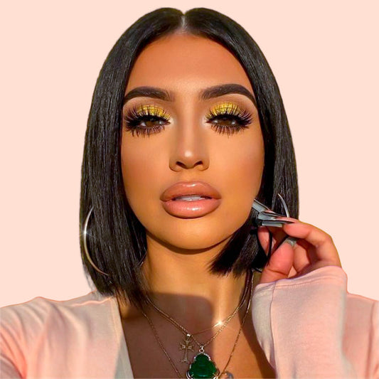 Short Straight Wigs Super Invisible LY Lace Bob Wigs Human Hair