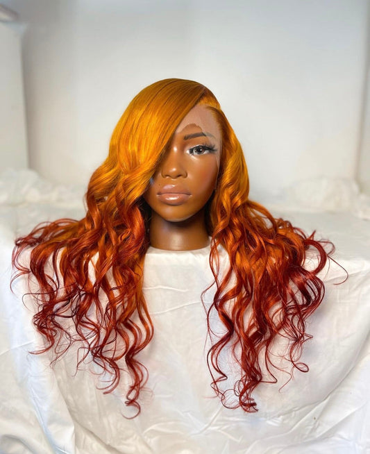 HD 13x6 fire highlight wavey frontal unit