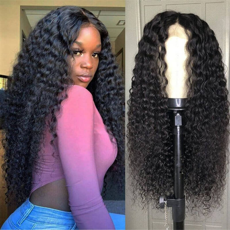 Curly Hair Wigs 360 Transparent Lace Frontal Jerry Curly Wigs With Baby Hair