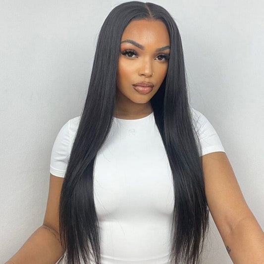 Glueless Straight Human Hair Wigs Ready To Go 4*7 Pre-cut Lace Wig