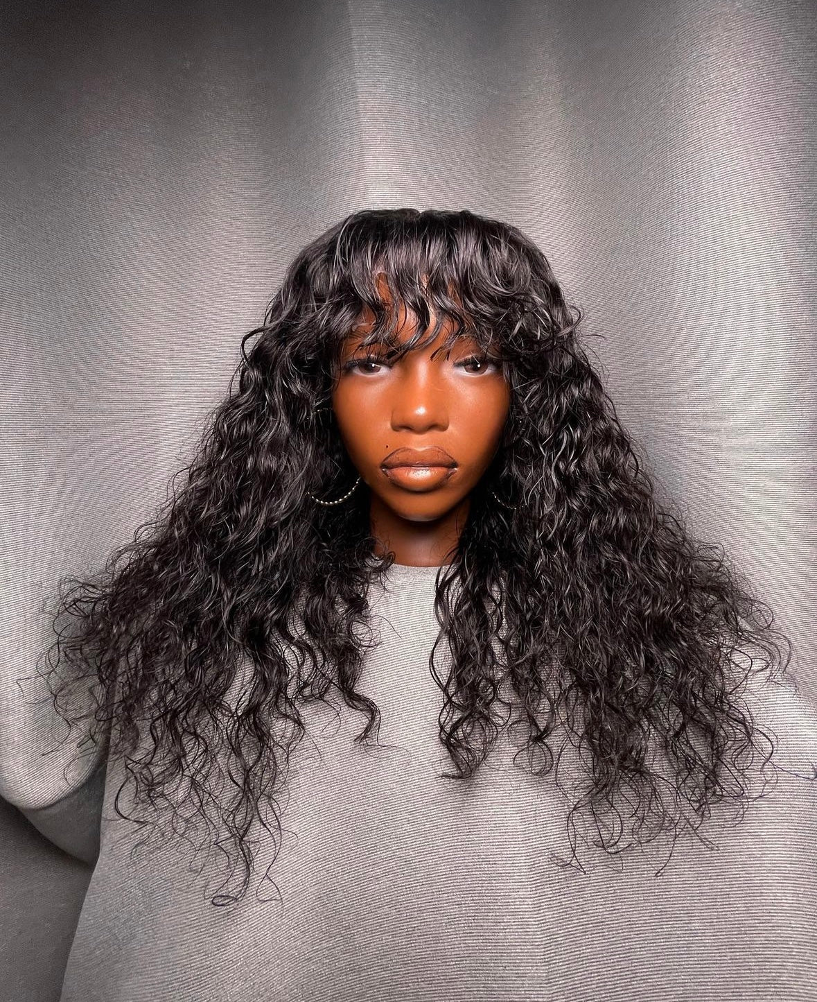 HD 5x5 closure loose fringe wavy frontal unit