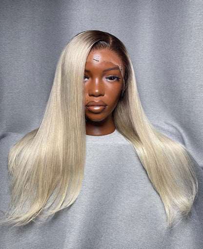 HD 13x4 ice blonde straight frontal unit