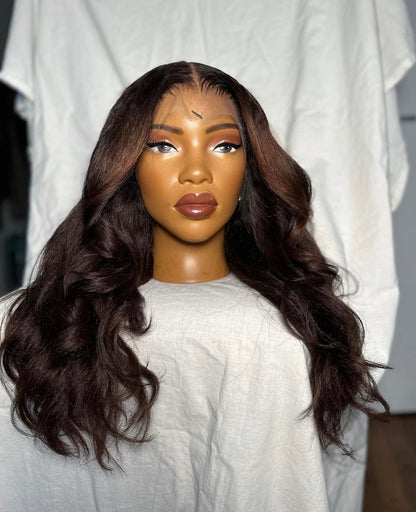 HD 13x4 Highlight layered Kinky wavy frontal unit