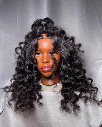 HD 5x5 closure black deep wave frontal unit