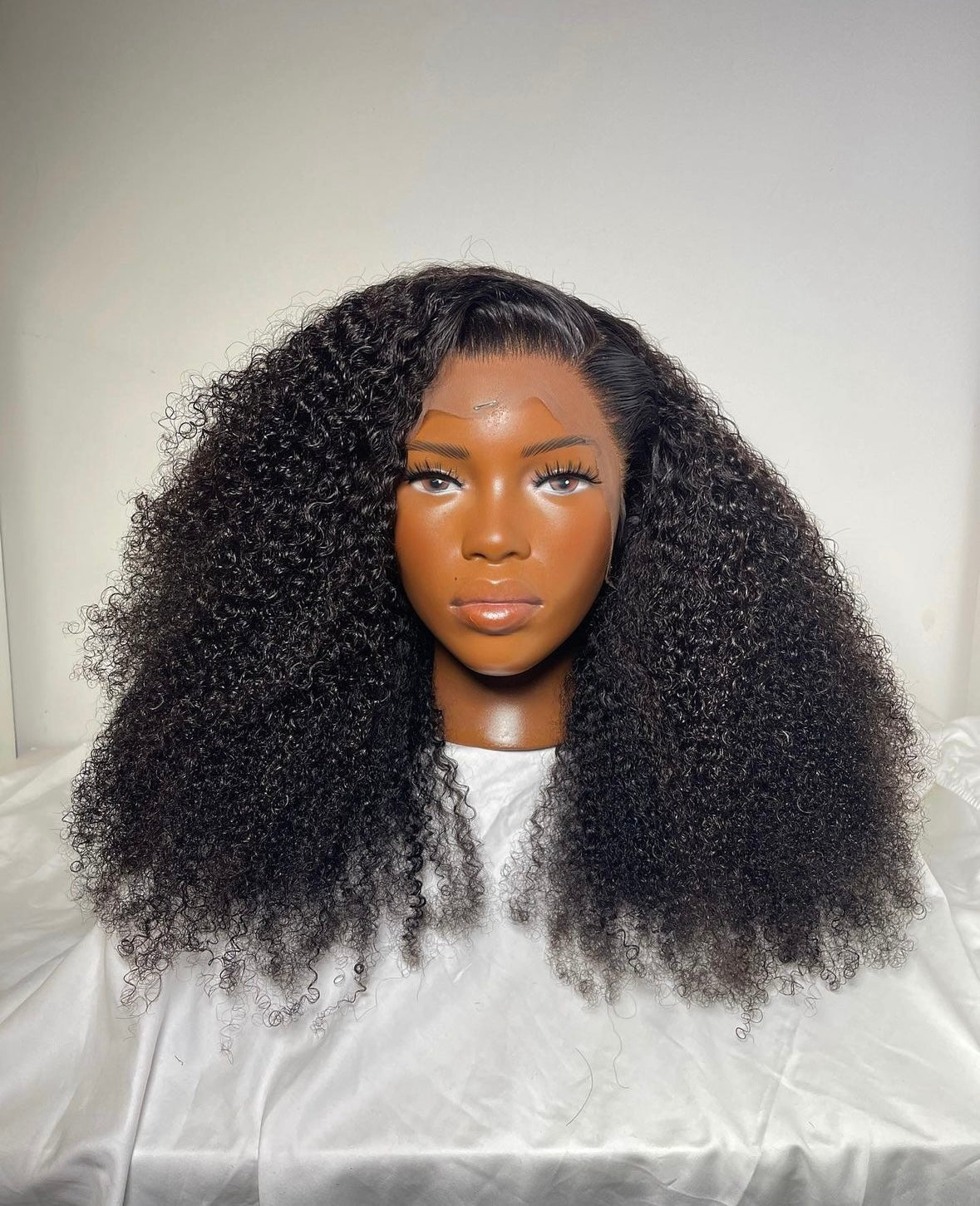 HD 13x4 black kinky curly frontal unit